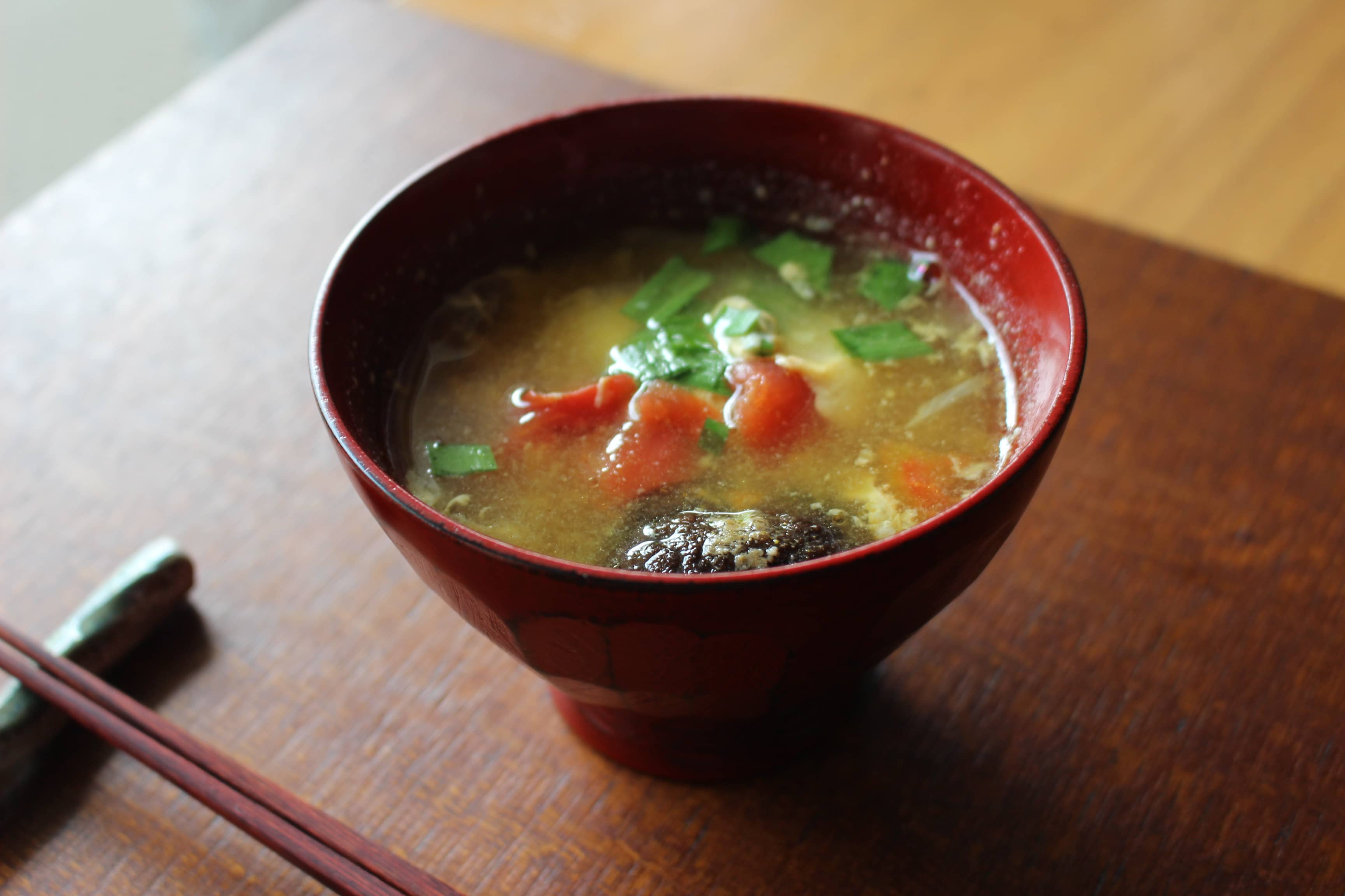 昼ご飯の味噌スープ